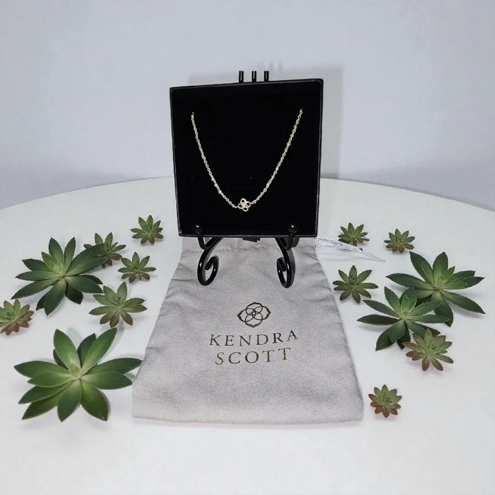 Kendra Scott Gold Plated CZ Pendant 36" Long Necklace - Picture 2 of 5